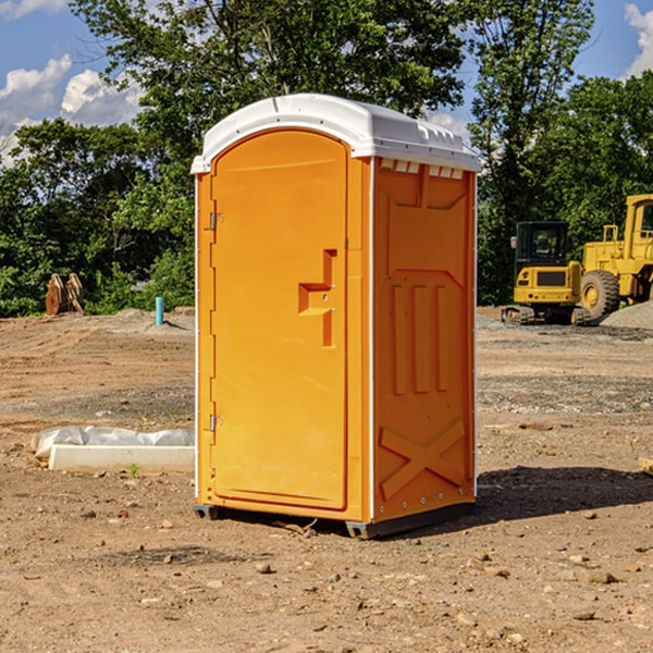 how often are the portable restrooms cleaned and serviced during a rental period in Maskell Nebraska